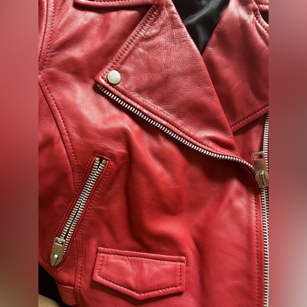 Walter Baker Liz Leather Moto Biker Jacket XS - Picture 14 of 16
